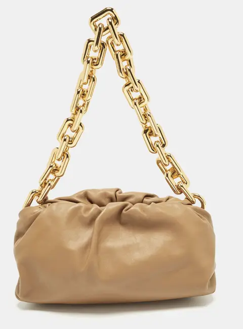 Bottega Veneta The Chain Pouch Brown Leather Bag