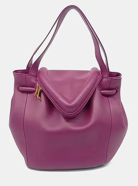 Bottega Veneta Purple Leather Bic Bag