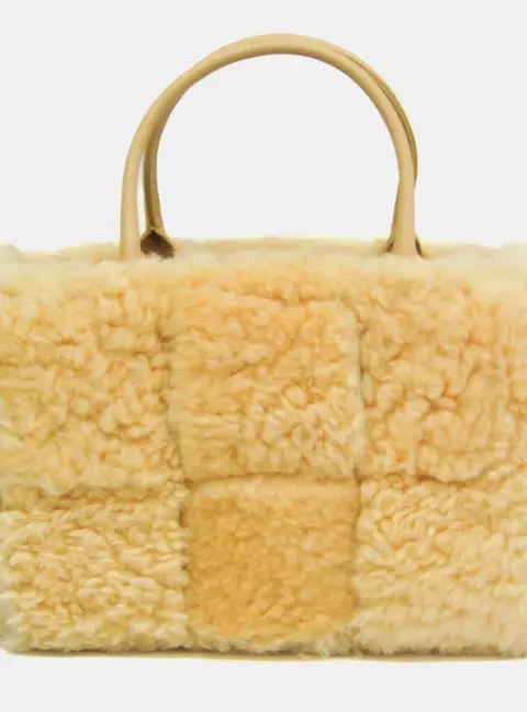 Bottega Veneta Arco Yellow Intrecciato Nappa Leather Tote Bag
