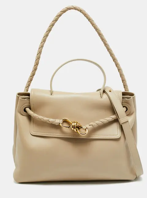 Bottega Veneta Ciao ciao Beige Intrecciato Leather Tote