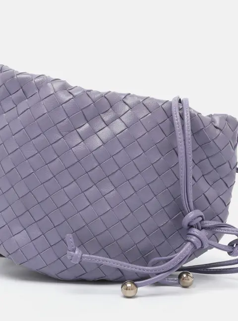 Bottega Veneta Bulb Mini Lilac Intrecciato Leather Hobo