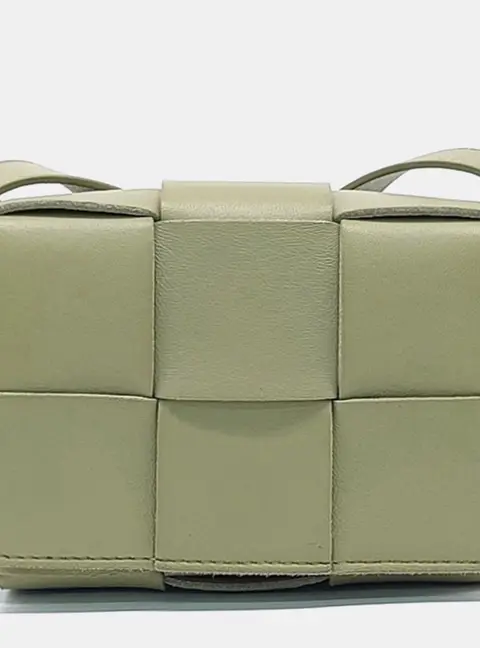 Bottega Veneta Green Leather Candy Cassette Bag