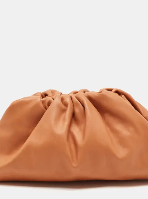 Bottega Veneta The Pouch Classic Brown Leather Clutch