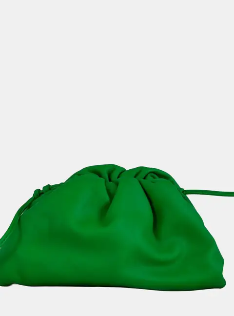 Bottega Veneta Green  Leather Mini The Pouch Cross Body Bags