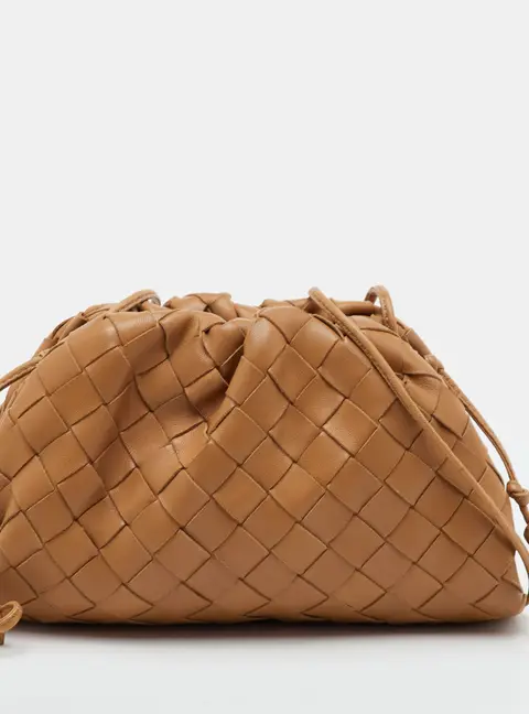Bottega Veneta The Pouch Mini Tan Leather Bag