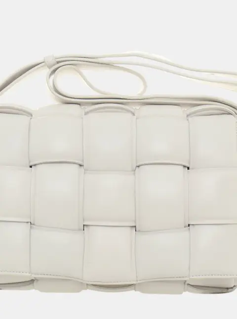 Bottega Veneta Padded Cassette Small Off White Lambskin Leather Crossbody Bag