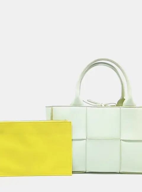 Bottega Veneta Green Leather Mini Arco Tote Bag