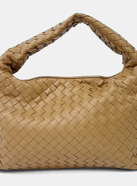Bottega Veneta Brown Leather Small Hop