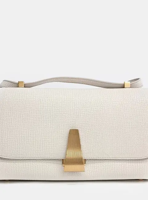 Bottega Veneta Palmellato BV Angle White Leather Bag