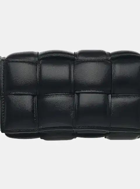 Bottega Veneta Padded Tech Cassette Mini Black Nylon Belt Bag