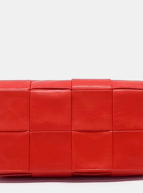 Bottega Veneta Red Leather Cassette Belt Bag