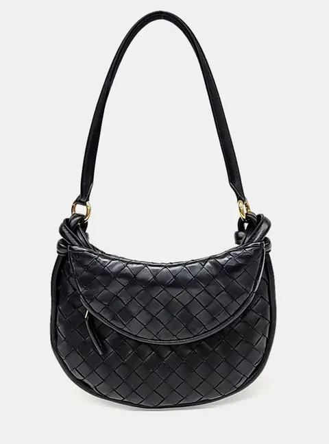 Bottega Veneta Gemelli Black Leather Small Shoulder bag
