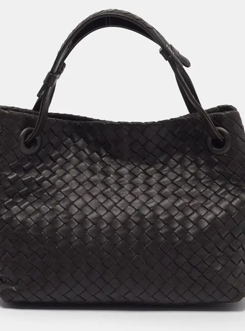 Bottega Veneta Garda Small Choco Brown Intrecciato Leather Tote