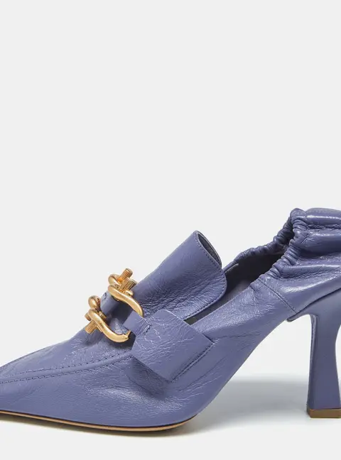 Bottega Veneta  Madame Size 38 Purple Leather Pumps