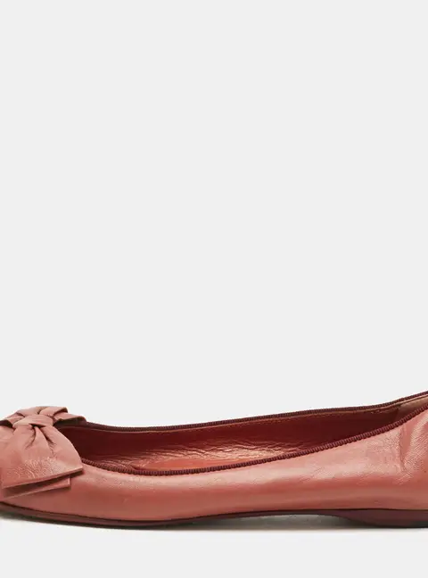 Bottega Veneta Size 35 Pink Leather Ballet Flats