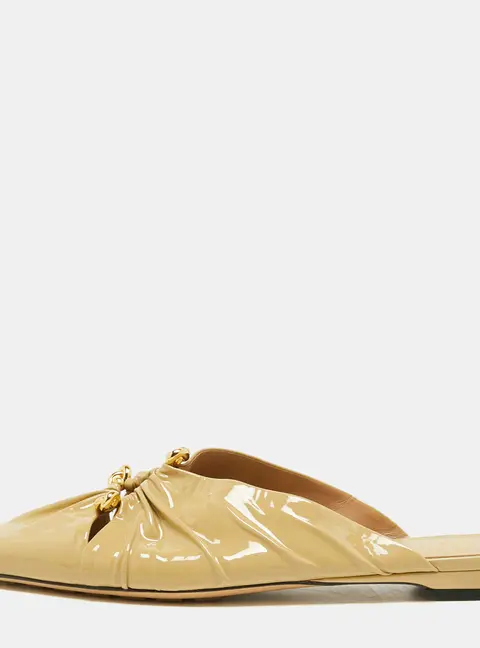 Bottega Veneta Bunnie Size 38.5 Beige Leather Mules