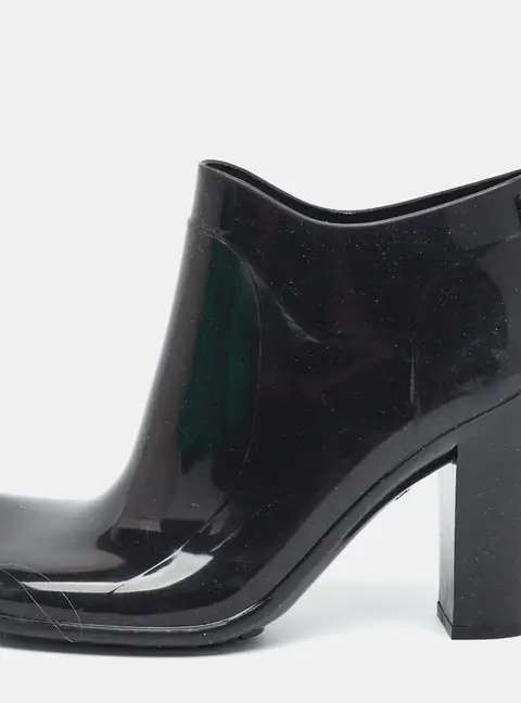 Bottega Veneta Size 39 Black Rubber Rain Boots
