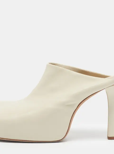 Bottega Veneta Dot Size 41 Cream Leather Mules