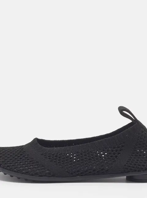 Bottega Veneta Atomic Size 38 Black Polyester Mesh Ballet Flats