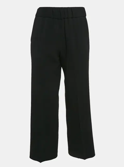 Boutique Moschino Black Crepe Wide Leg Pants S