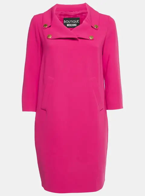 Boutique Moschino Pink Crepe Mini Dress S