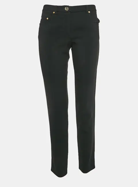Boutique Moschino Black Crepe Formal Trousers S