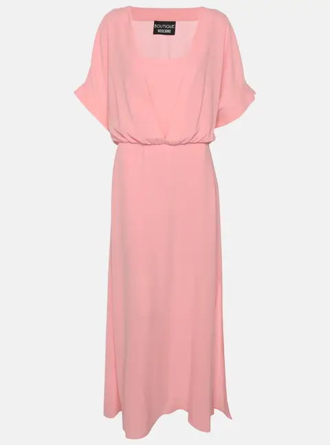 Boutique Moschino Pink Crepe Maxi Dress L