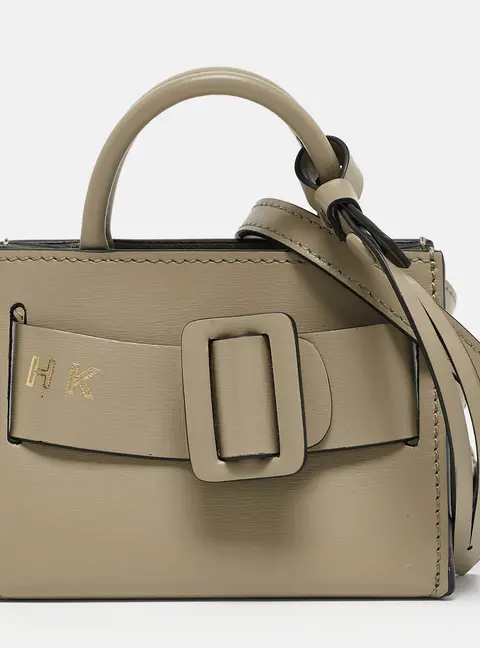Boyy Khaki Green Leather Micro Bobby Charm Bag