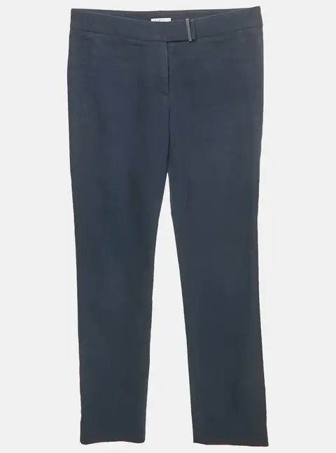 Brunello Cucinelli Blue Cotton Slim Fit Trousers S