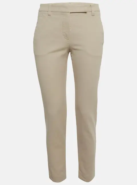Brunello Cucinelli Beige Gabardine Trousers M