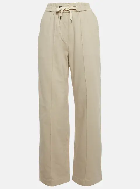 Brunello Cucinelli Beige Jersey Drawstring Pants XS