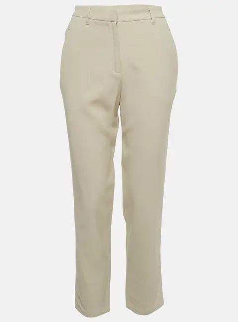 Brunello Cucinelli Beige Wool Blend Straight Fit Trousers S