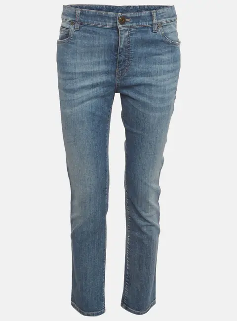 Brunello Cucinelli Blue Faded Denim Skinny Jeans S/Waist 30"