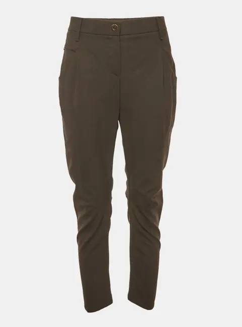 Brunello Cucinelli Dark Grey Wool Blend Trousers M