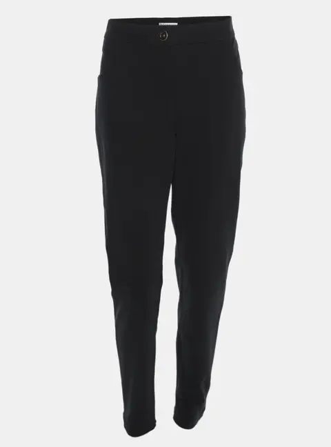 Brunello Cucinelli Navy Blue Stretch Cotton Trousers L