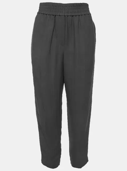Brunello Cucinelli Grey Linen Blend Regular Fit Pants S