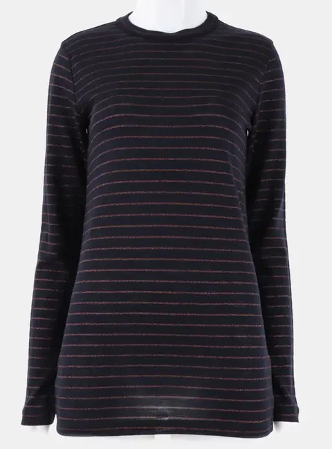 Brunello Navy Blue Wool Cucinelli Long Sleeves Size M