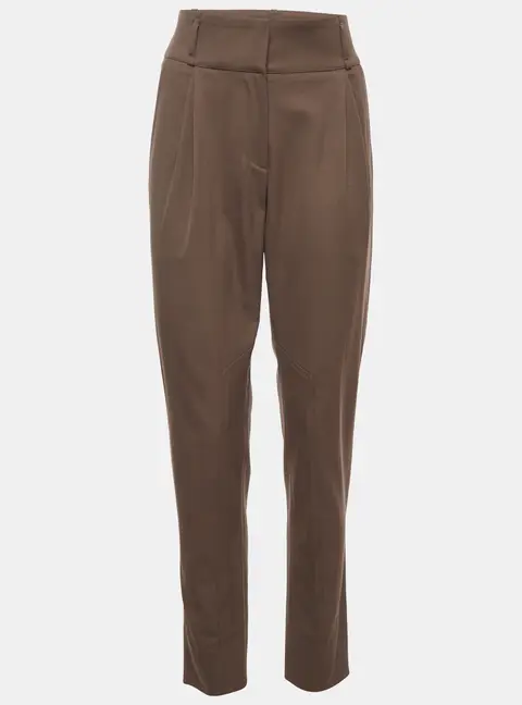 Brunello Cucinelli Brown Wool Blend Pleated Trousers M