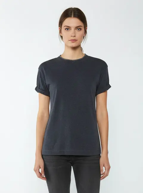 Brunello Cucinelli Black Monili Detail Jersey Short Sleeve T-Shirt M