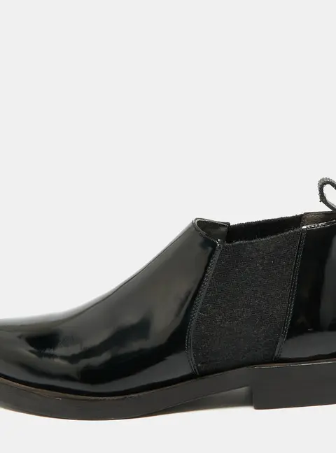 Brunello Cucinelli Size 37 Black Leather Chelsea Oxfords