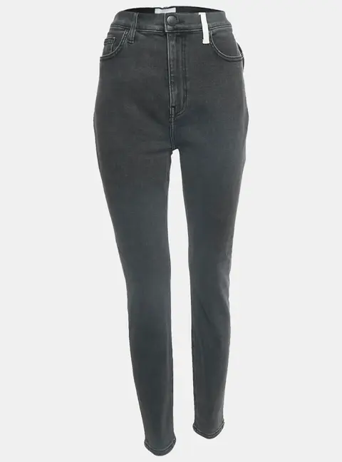 Current Elliott Grey Denim The Ultra High Waist Skinny Jeans L Waist 32"