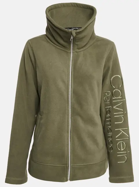 Calvin Klein Green Synthetic Fleece Performance Jacket XL