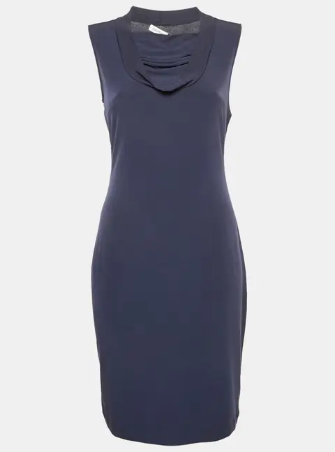 Calvin Klein Navy Blue Jersey Sleeveless Short Dress M