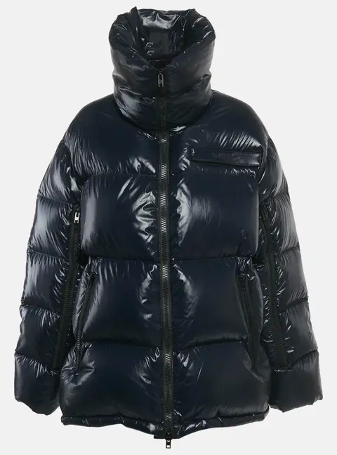 Calvin Klein Navy Blue Synthetic Oversized Puffer Jacket M
