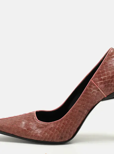 Casadei Pink Python Pointed Toe Pumps Size 37