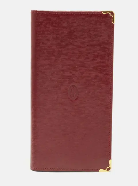 Cartier Must de Cartier Burgundy Leather Long Wallet