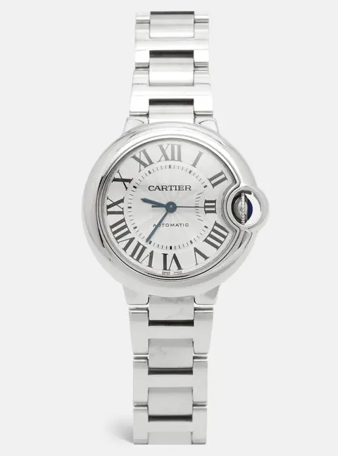 Cartier Ballon Bleu CRWSBB0044 Silver Dial Stainless Steel Unisex Wristwatch 33 mm