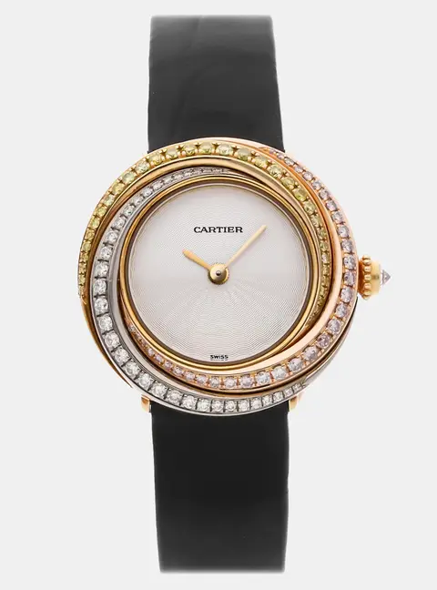 Cartier Trinity WG200541 Silver 18k White, Yellow & Rose Gold Quartz Women's Wristwatch 27mm
