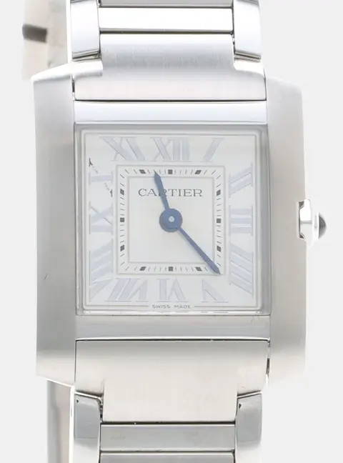 Cartier Tank Francaise WSTA0065 Quartz Silver Stainless Steel Women's Wristwatch 26mm