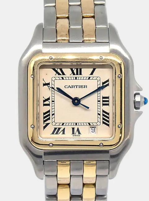 Cartier Panthere 183949 Cream 18K Yellow Gold, Stainless Steel Quartz Women's Wristwatch 26mm